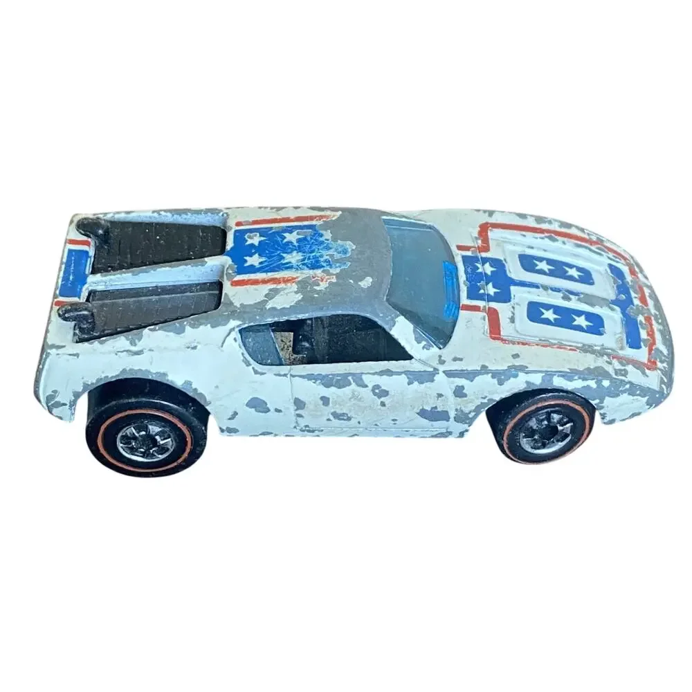 Vintage Hot Wheels Redline Warpath White Flying Colors Race Car Toy *Read*